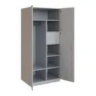 Q 26-80 skříň šatní, 2-dvéřová, 800x600x1800mm, šedá